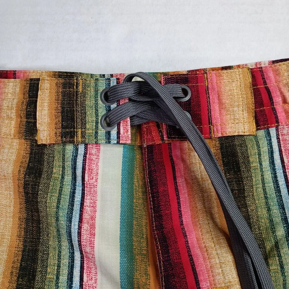 Prana Board Shorts Swim Fenton Baja Striped Colorful 1969521 Men's‎ 32 9
